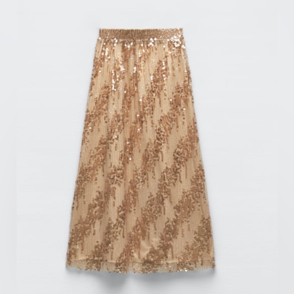 LONG SEQUIN SKIRT